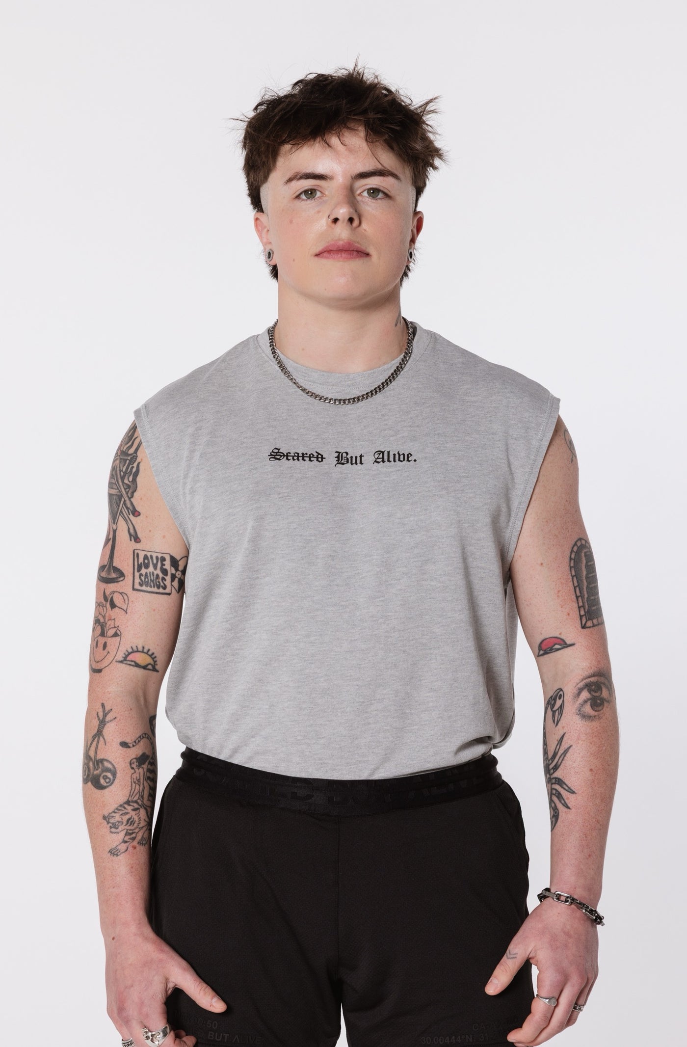 London Tank Shadow Heather straight front studio crop