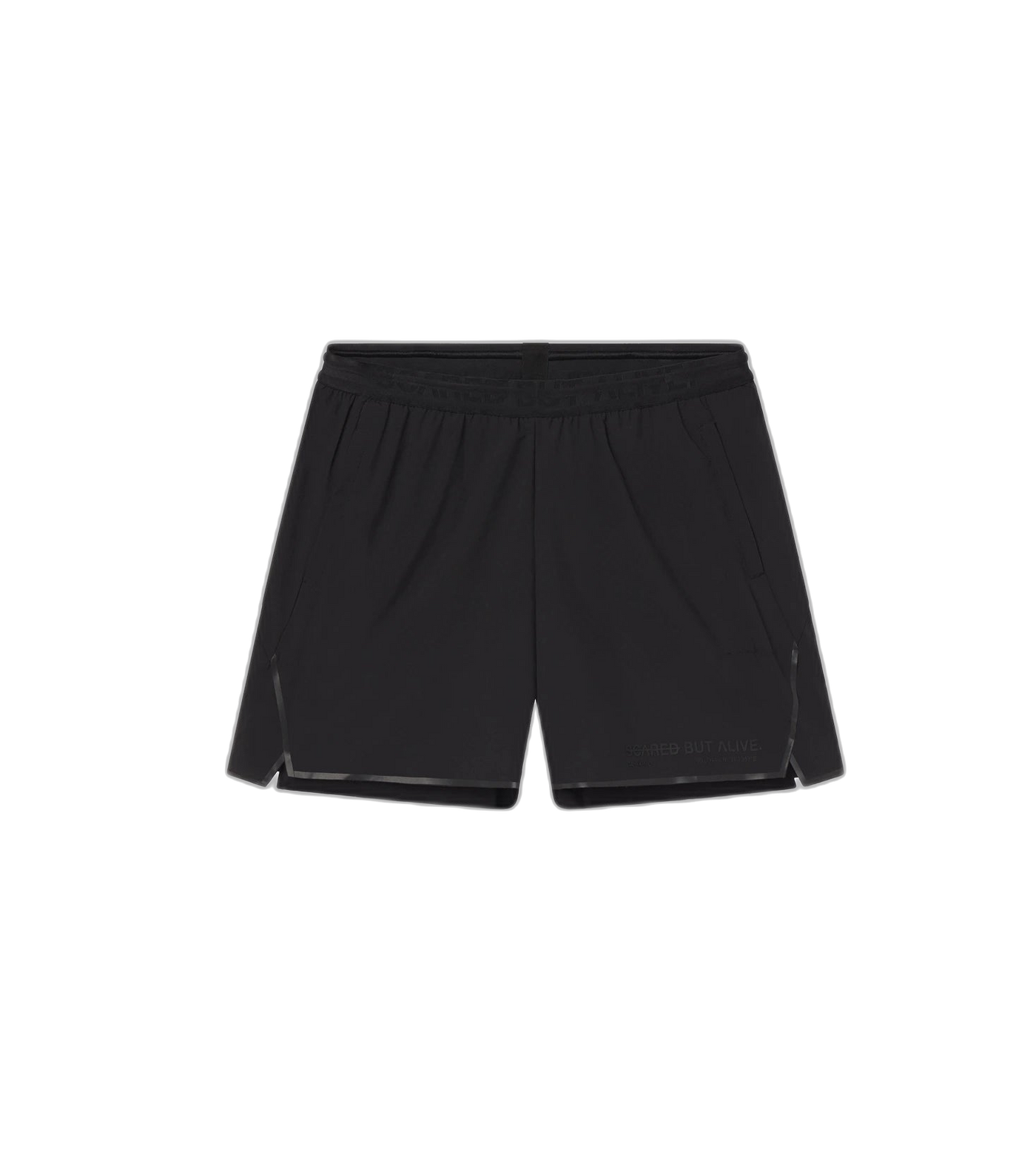 Berlin 7 inch Short Black Out front flat lay