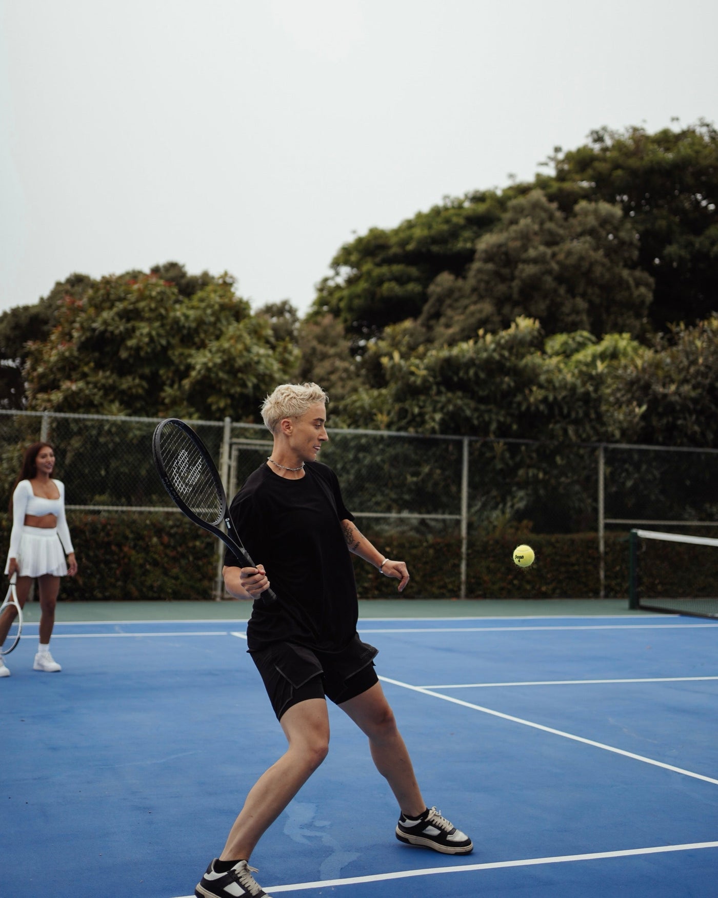 Berlin 7 inch Short Black Out tennis court wear