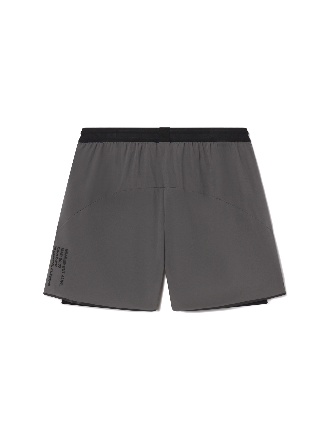 Berlin 7 inch Short Carbon Gray back flat lay