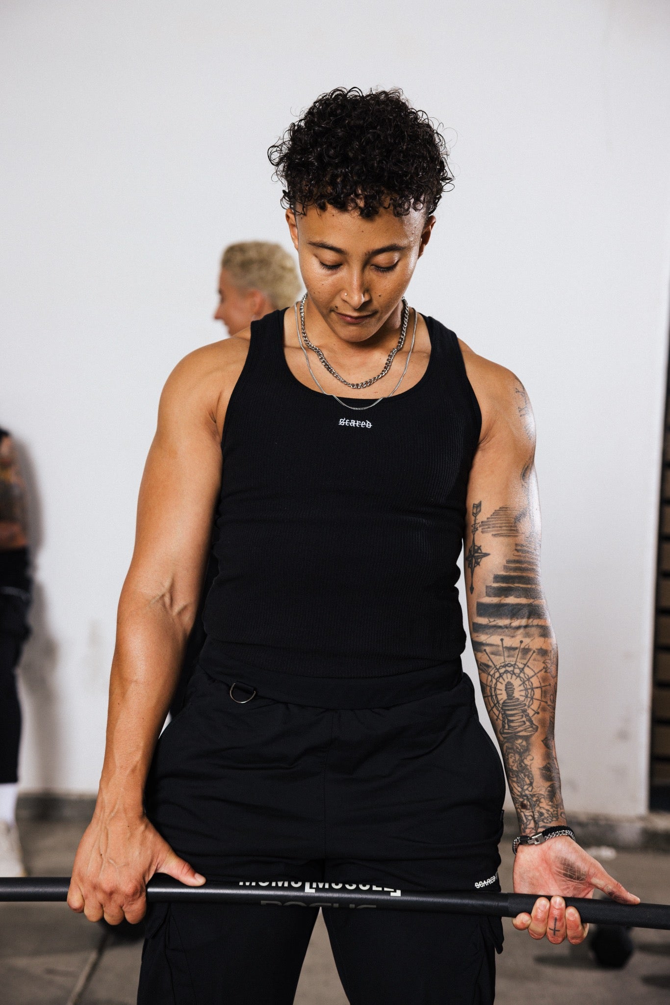 Ibiza Rib Tank Black Out gym training