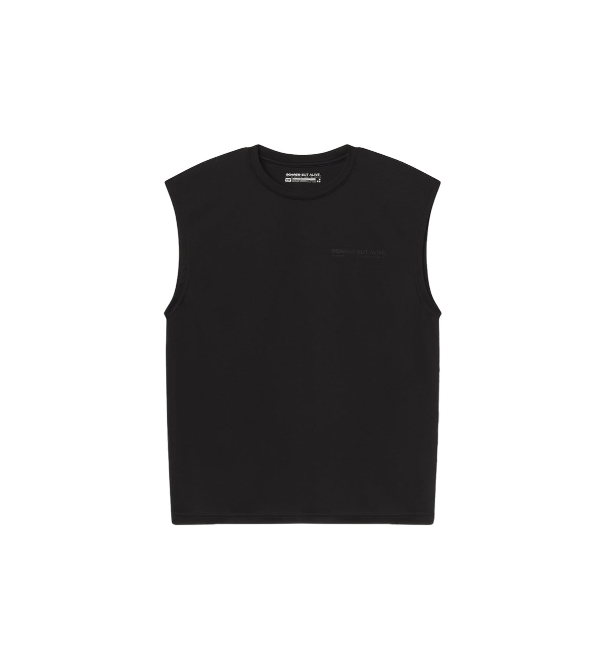 Stockholm Tank Black Out front flat lay
