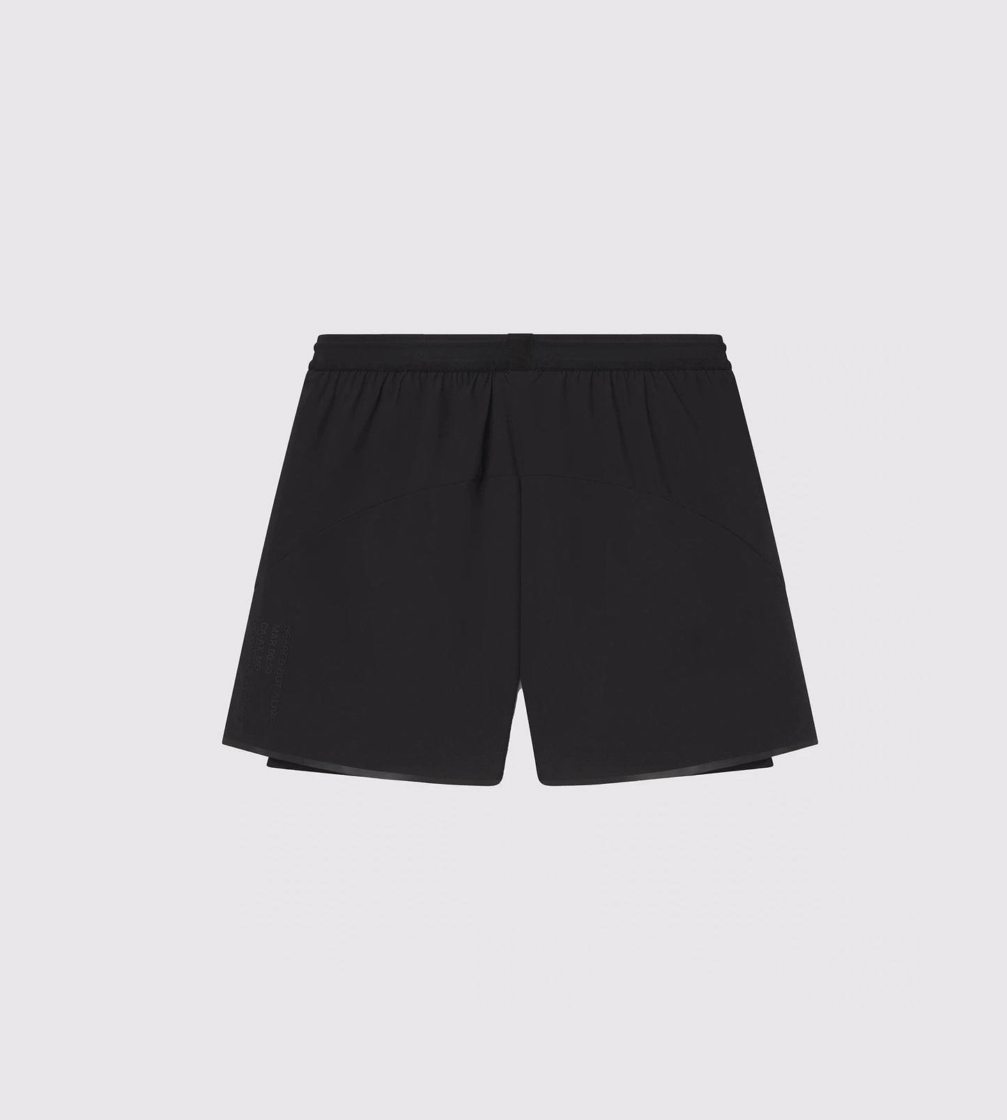 [Color: Black Out] a flat lay image of the Berlin Shorts, back side view