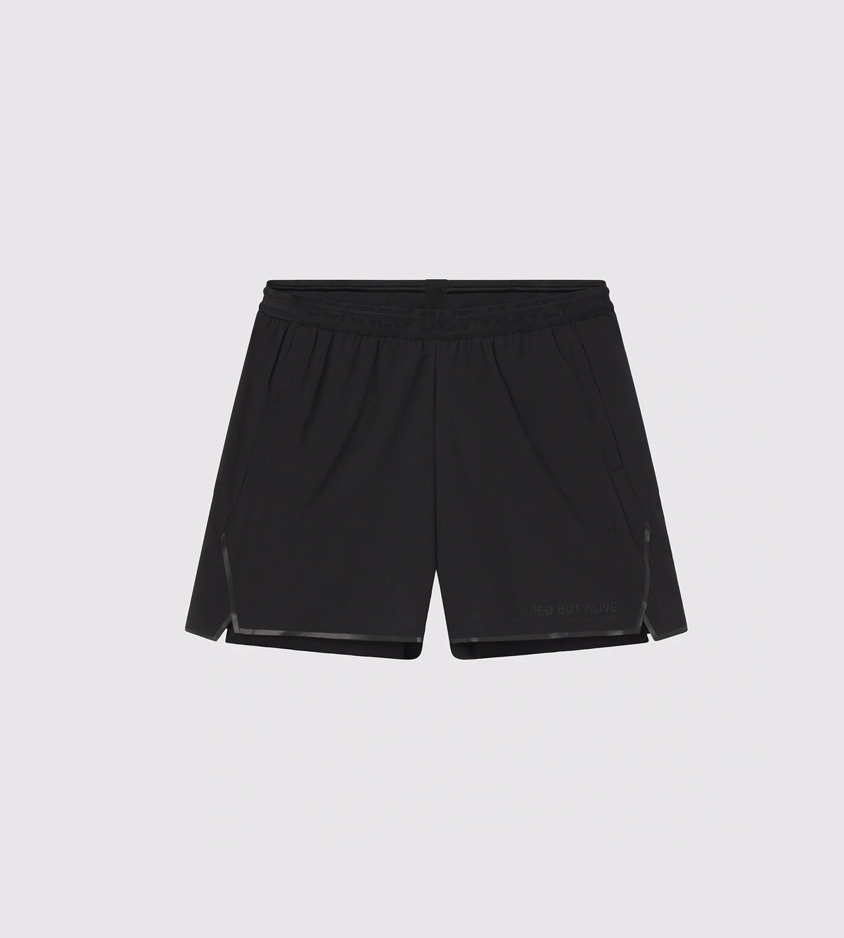 [Color: Berlin Black] a flat lay image of the Berlin Shorts, front side view