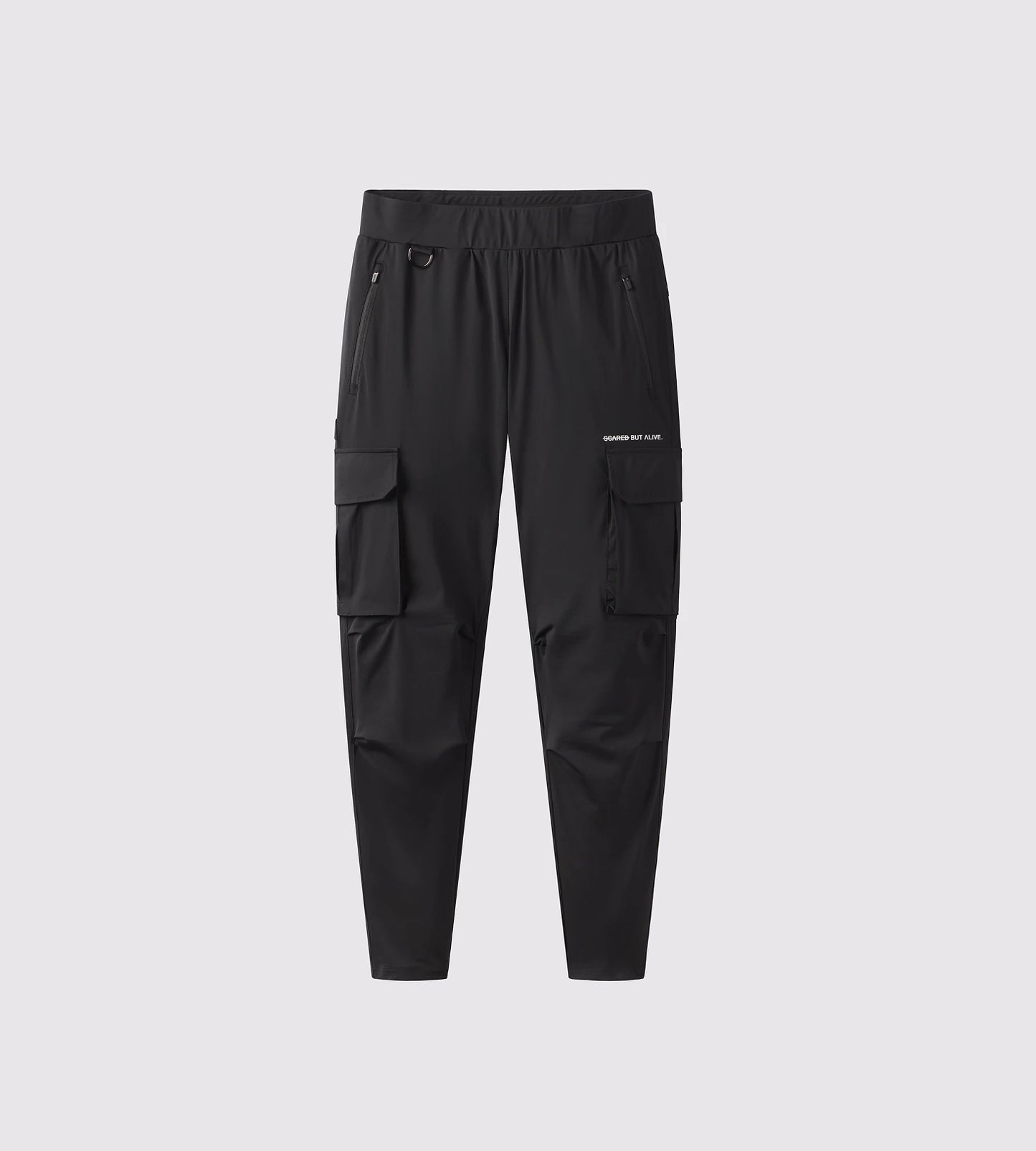 [Color: Black Out] Flatlay image of the black Dubai cargo joggers