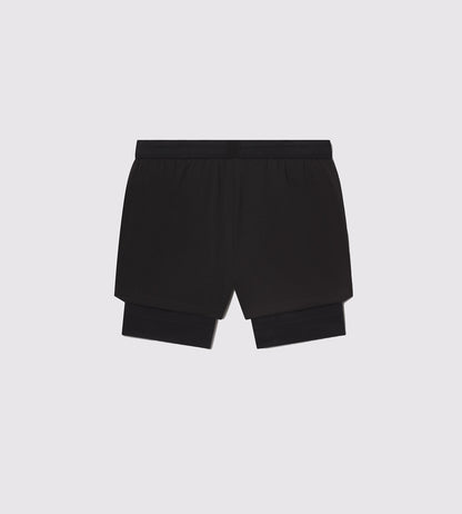 [Color: Black Out] a flat lay image of the Hawaii Shorts, back side view