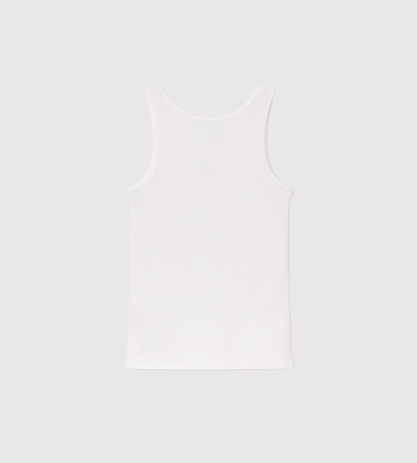 [Color: White Space] a back view flat lay image of the Ibiza Rib Tank