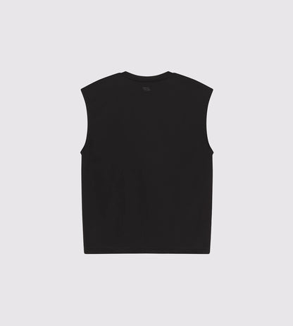 [Color: Black Out] a flat lay image of the Stockholm Tank, back side view