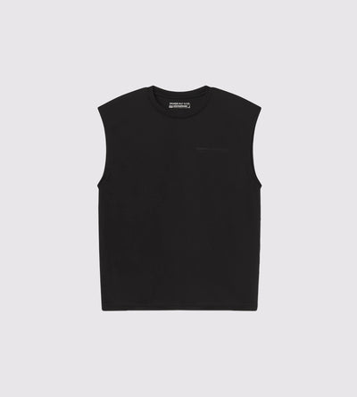[Color: Black Out] a flat lay image of the Stockholm Tank, front side view