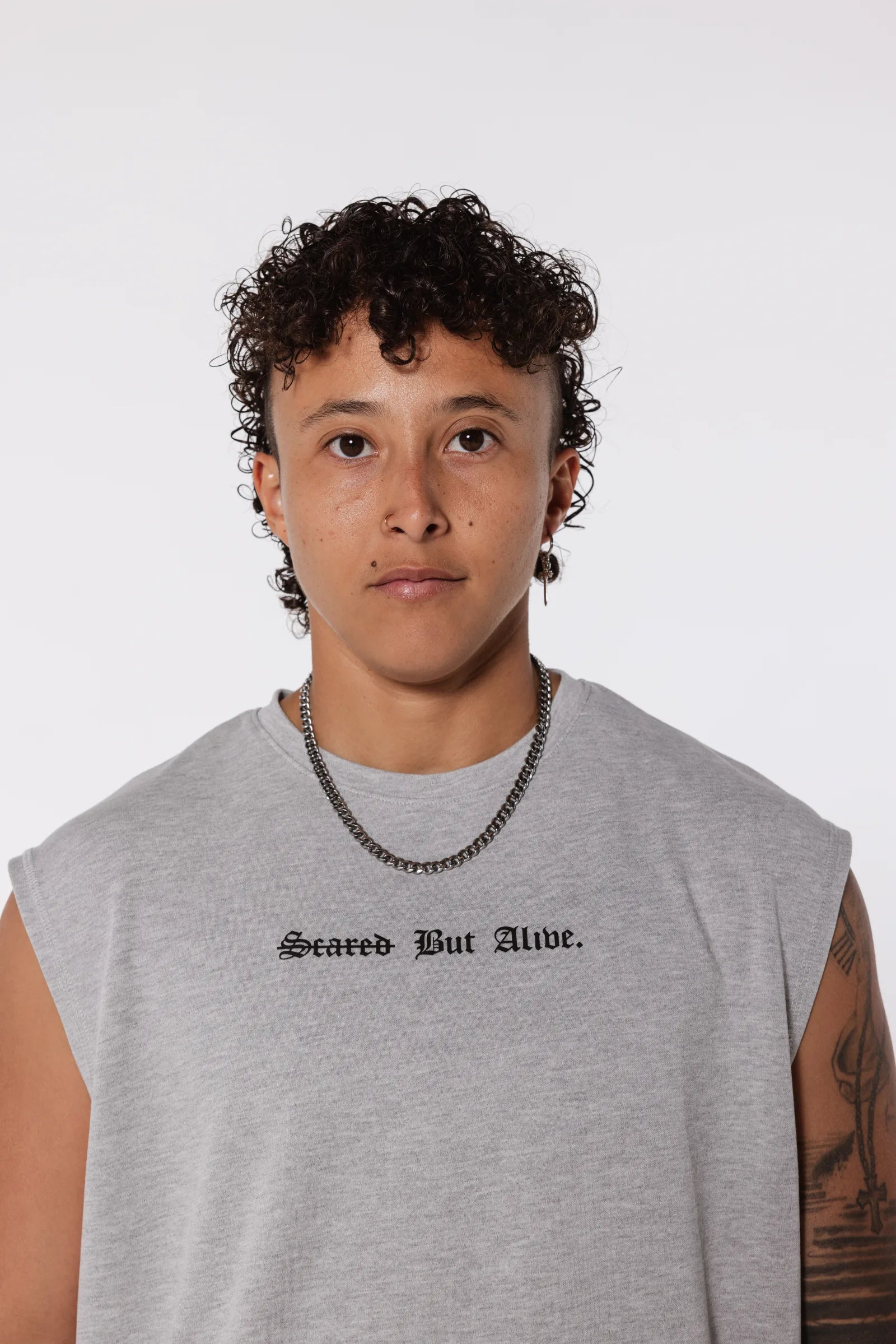 Neckline and armhole.