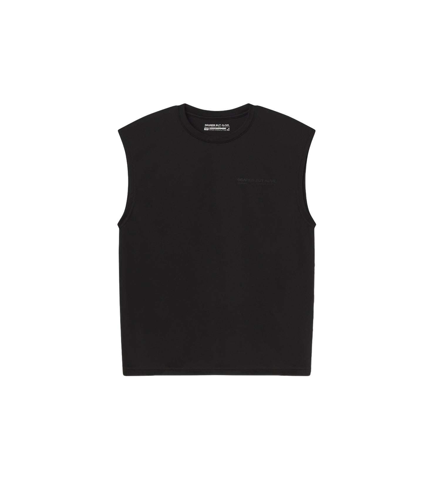 Stockholm Tank Black Out front flat lay