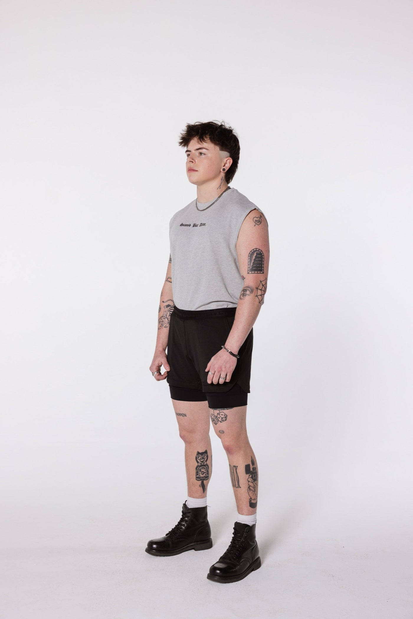 Hawaii 5 inch Short Black Out full body studio fit
