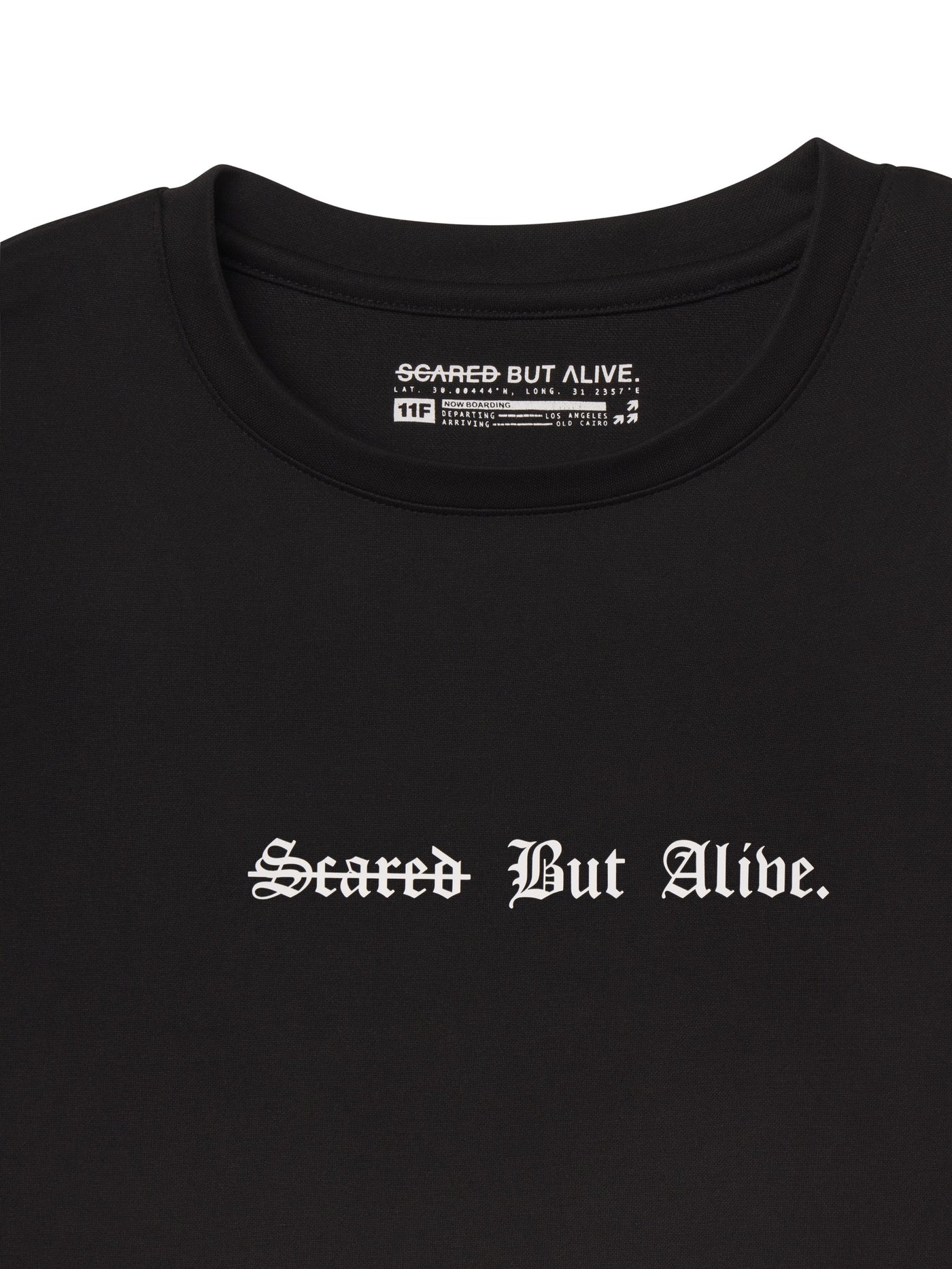 London Tank Black Out chest detail and piqué texture