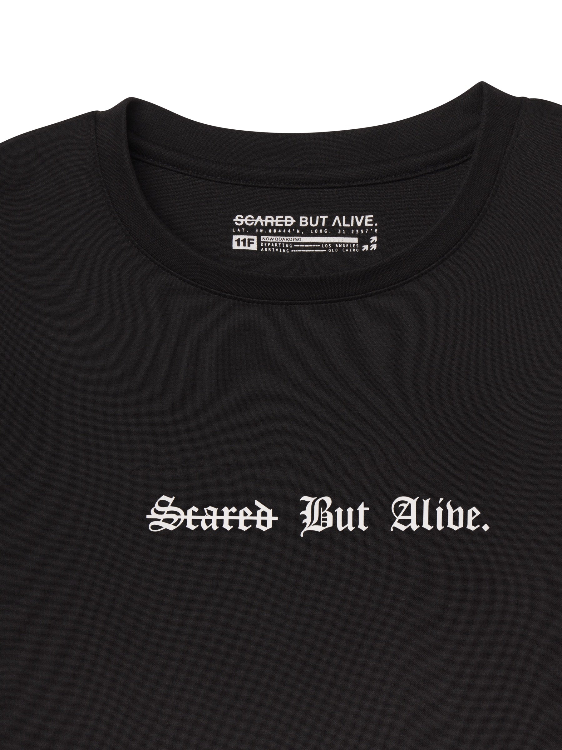 London Tank Black Out chest detail and piqué texture