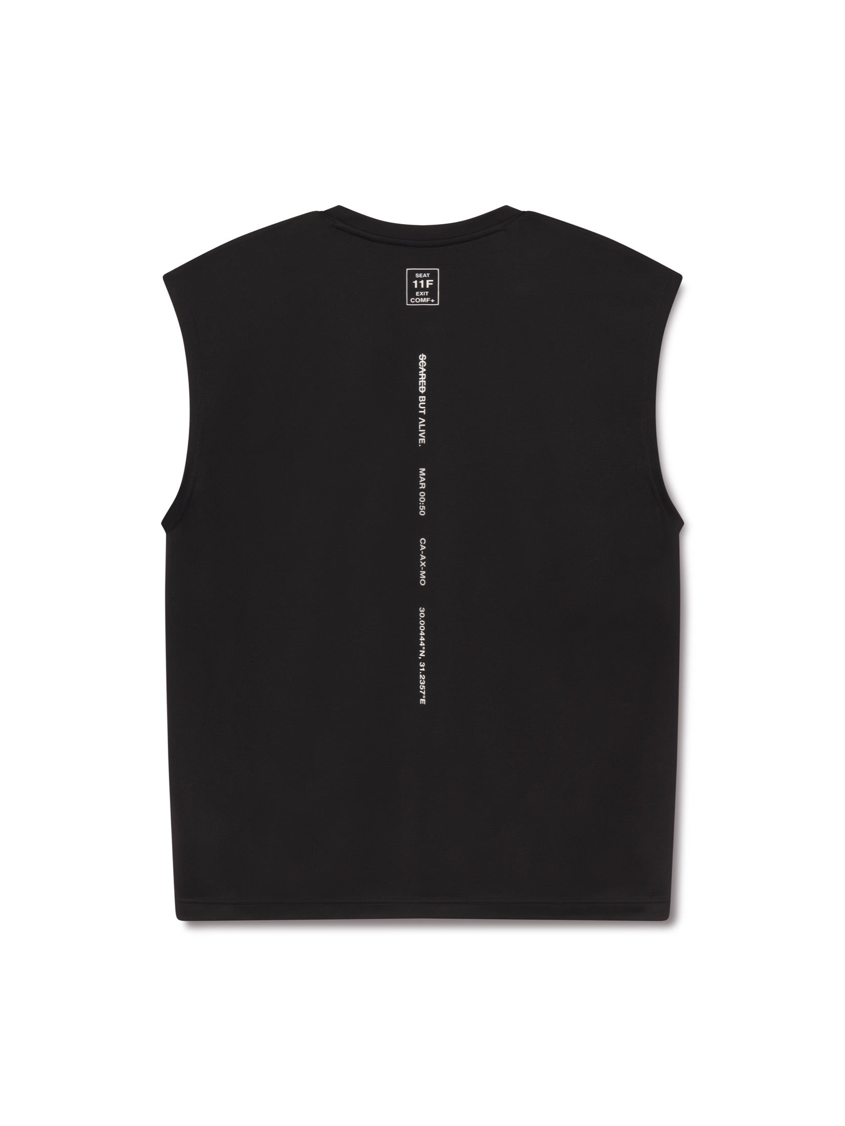 London Tank Black Out back flat lay