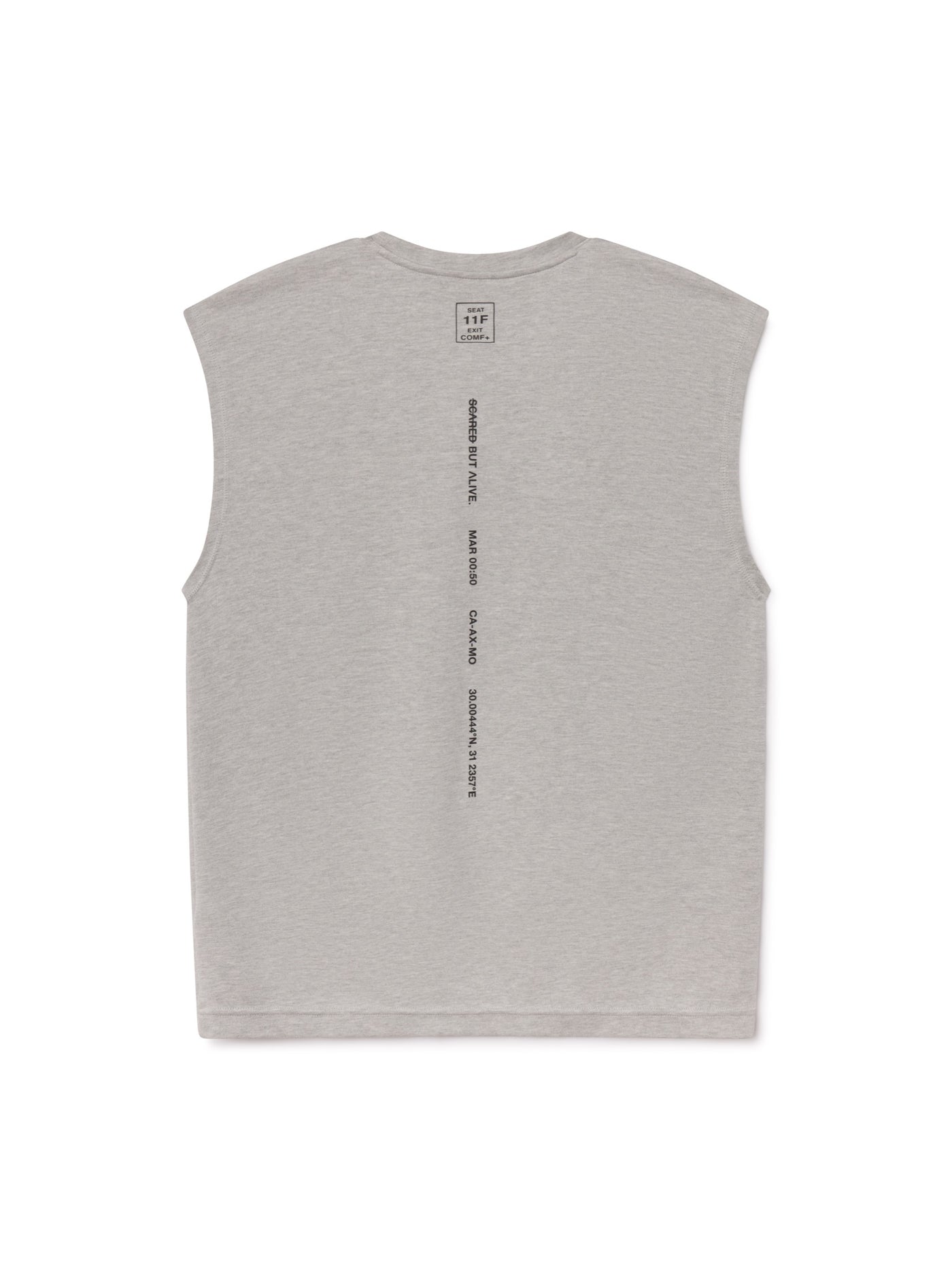 London Tank Shadow Heather back flat lay