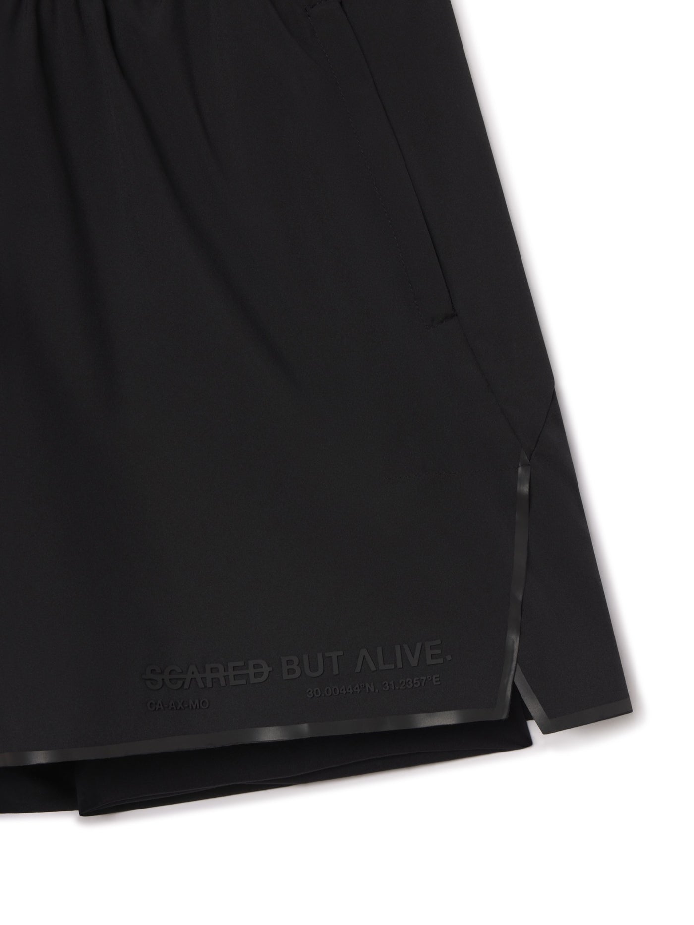Berlin 7 inch Short Black Out CA-AX-MO tonal emboss detail