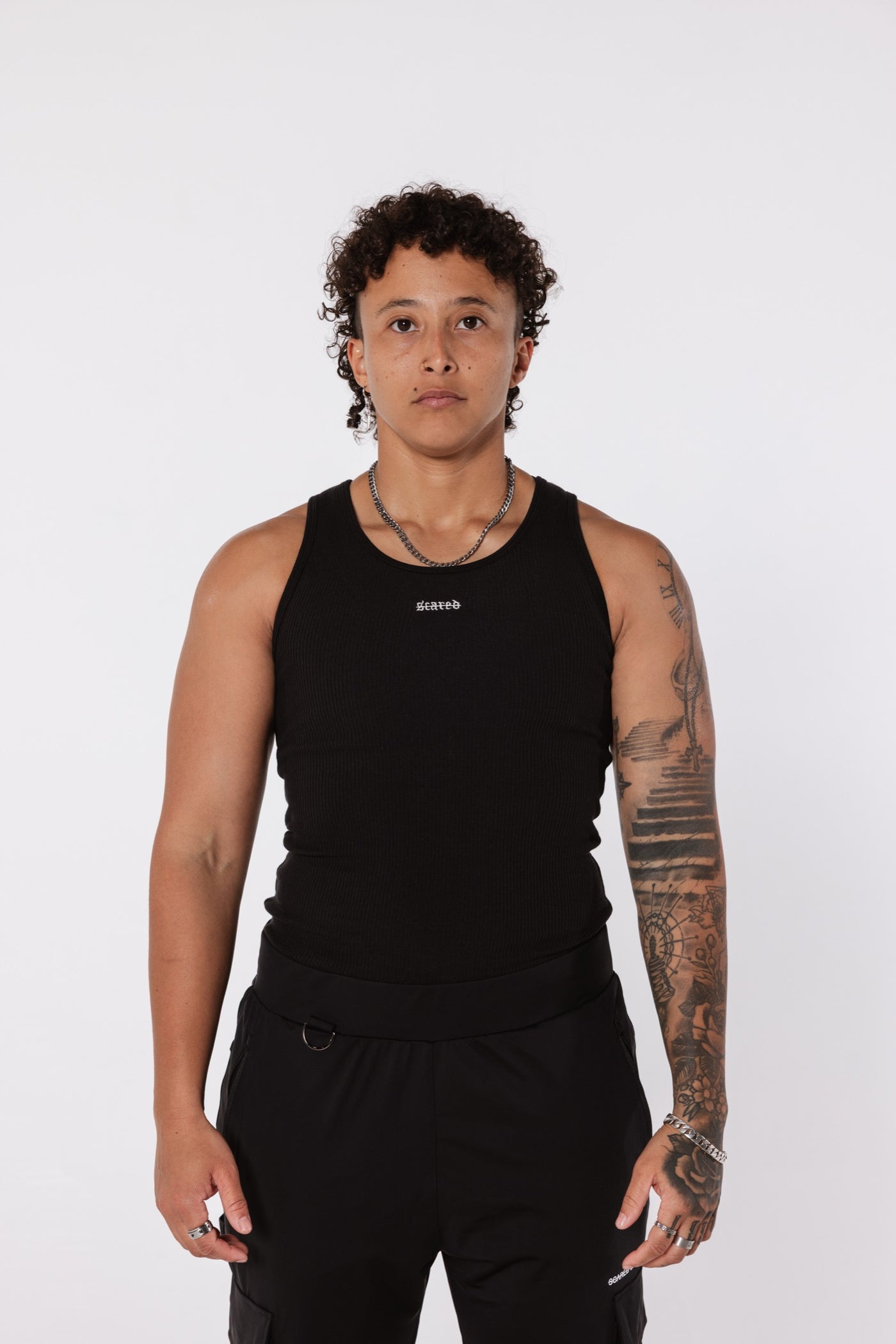 Ibiza Rib Tank Black Out front fit