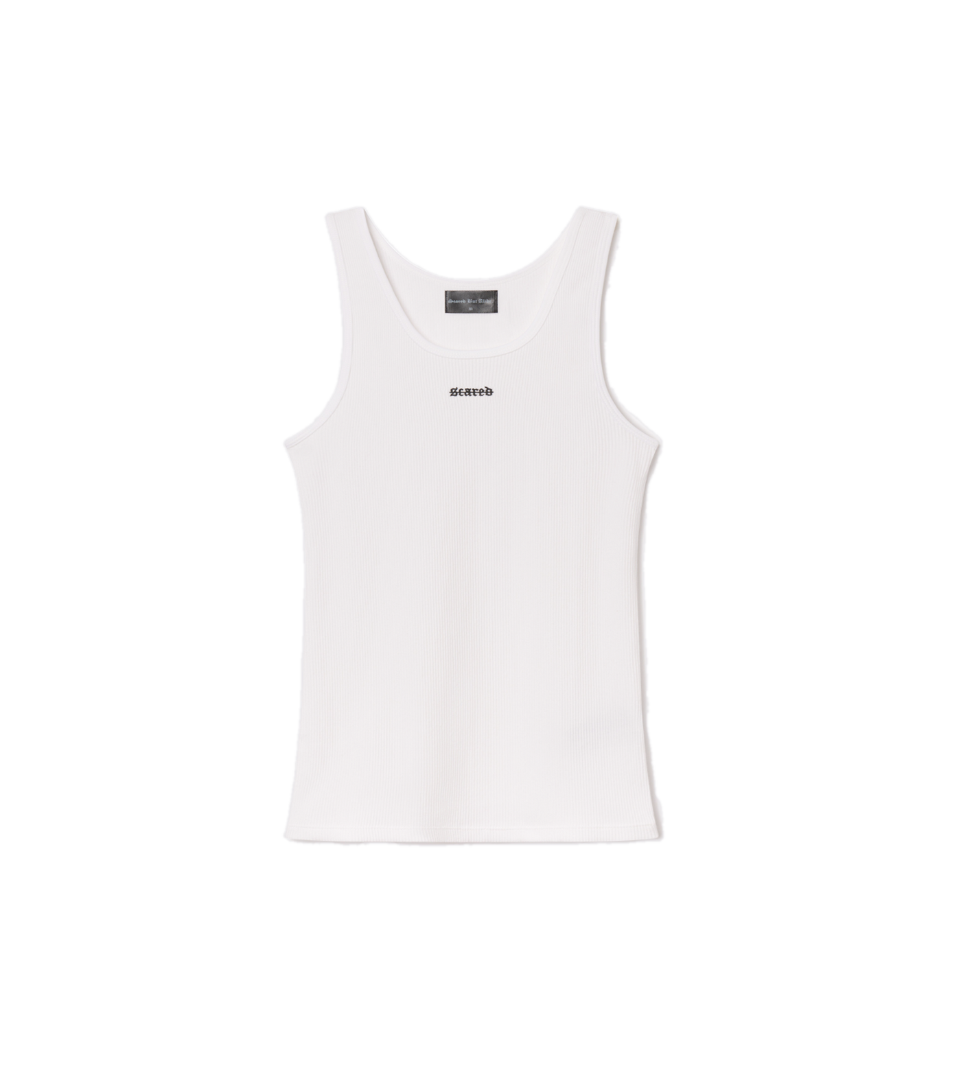 Ibiza Rib Tank White Space front flat lay